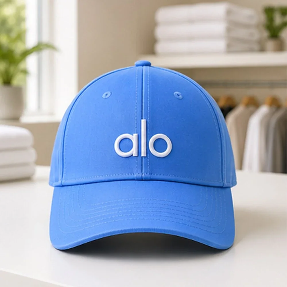 ALO Yoga Sky Blue Clean Baseball Cap Hat OS